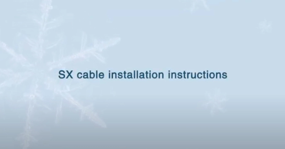 Instruções de instalação do cabo SX