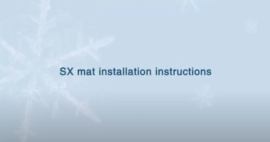 Instruções de instalação SX mat
